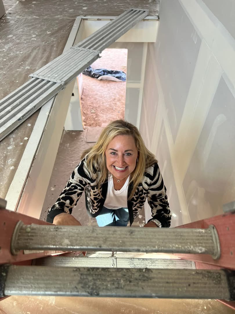 Melinda Christensen at a renovation project site